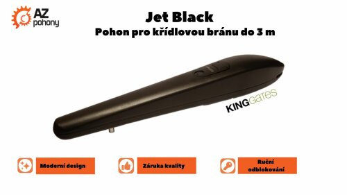 Jet Black - pohon pro křídlovou bránu do 3 m, 24V